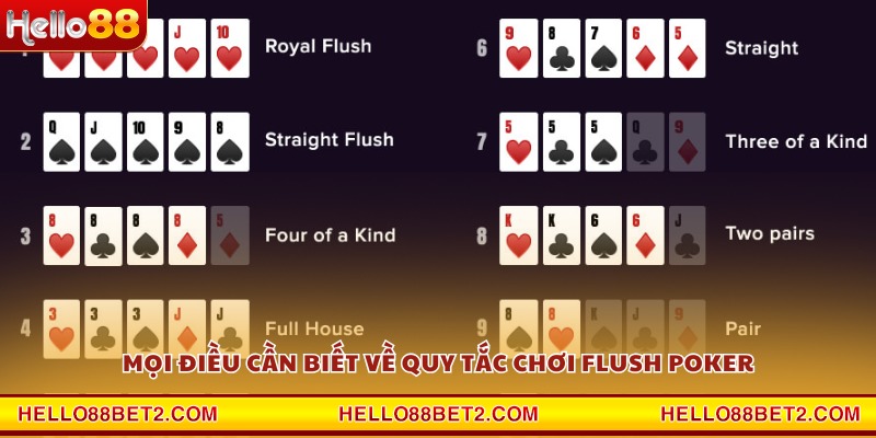 Flush Poker Hello88 – Trải nghiệm cá cược bài chuẩn Las Vegas - FIVEX.LIVE