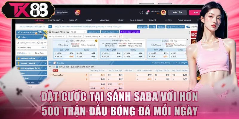 Thể Thao TX88 - Tỷ Lệ Kèo Chuẩn, Cập Nhật Mọi Giải Đấu - FIVEX.LIVE