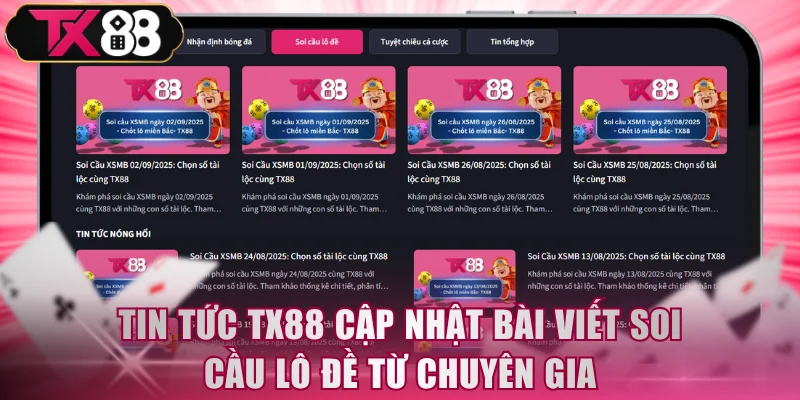 Tin Tức TX88 - Cập Nhật Mới Và Nhận Định Kèo Chuyên Sâu - FIVEX.LIVE