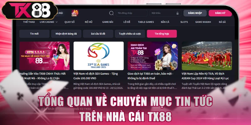 Tin Tức TX88 - Cập Nhật Mới Và Nhận Định Kèo Chuyên Sâu - FIVEX.LIVE